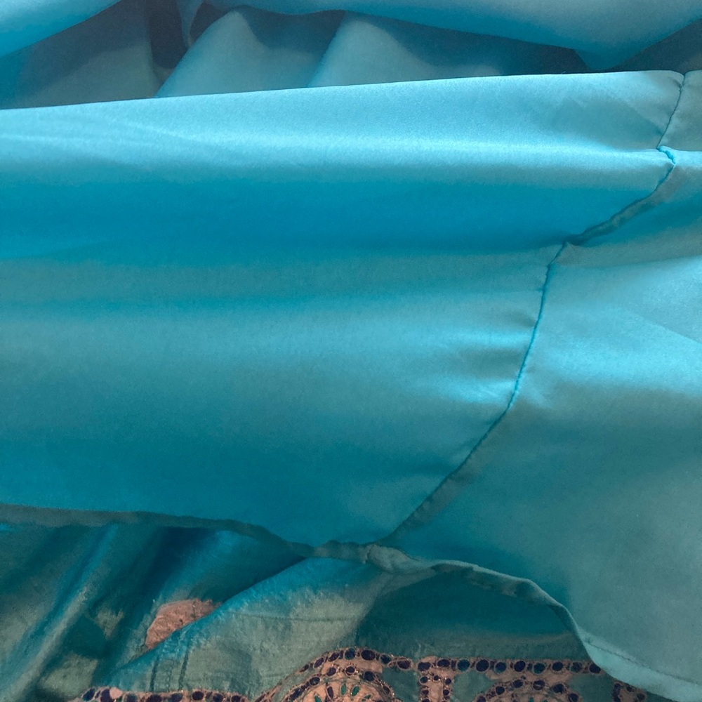 Soft Surroundings Turquoise Embroidered Maxi Skirt - Picture 8 of 10